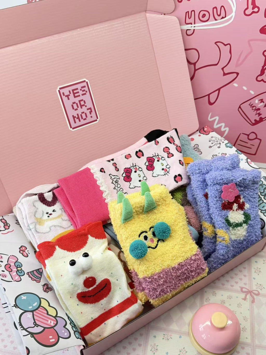 Cute Socks Lucky Bags 1 scoop 10 bags at least