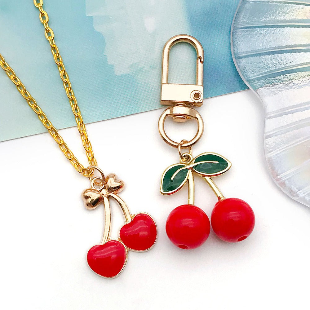 DIY accessory: Oil-dripping alloy fruit three-dimensional cherry