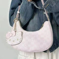 Hello Kitty Schultertasche, rosa Lederhandtasche