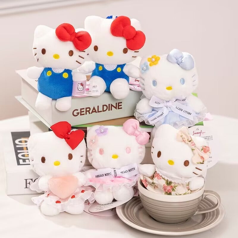 Hello Kitty – Niedlicher Taschenanhänger-Schlüsselanhänger aus Plüsch – Niedliche Katze im Kawaii-Stil