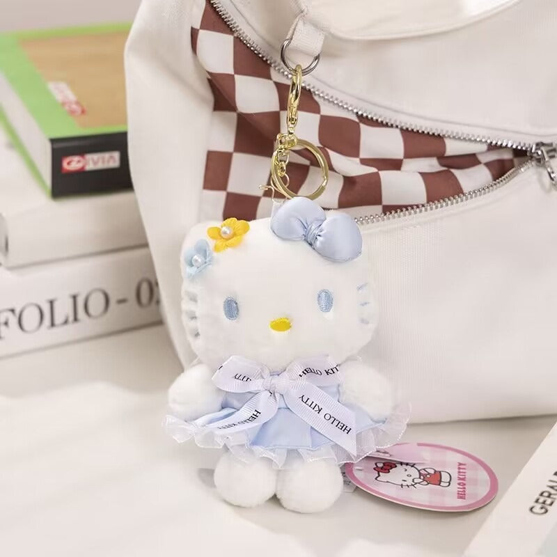 Hello Kitty – Niedlicher Taschenanhänger-Schlüsselanhänger aus Plüsch – Niedliche Katze im Kawaii-Stil