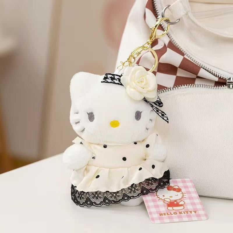 Hello Kitty – Niedlicher Taschenanhänger-Schlüsselanhänger aus Plüsch – Niedliche Katze im Kawaii-Stil