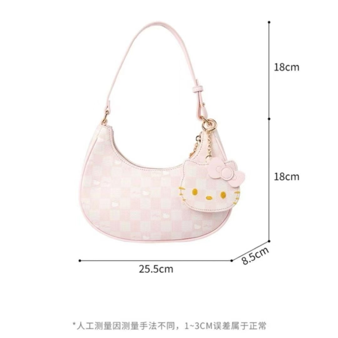Hello Kitty Schultertasche, rosa Lederhandtasche
