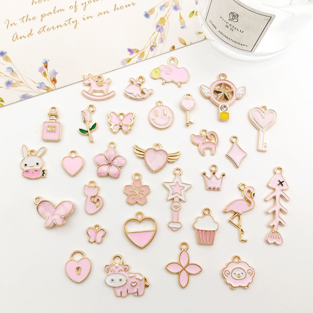 Zinc Alloy Drip Oil Jewelry Accessories for Bracelets, Necklaces, Pendants, Keychains Charms