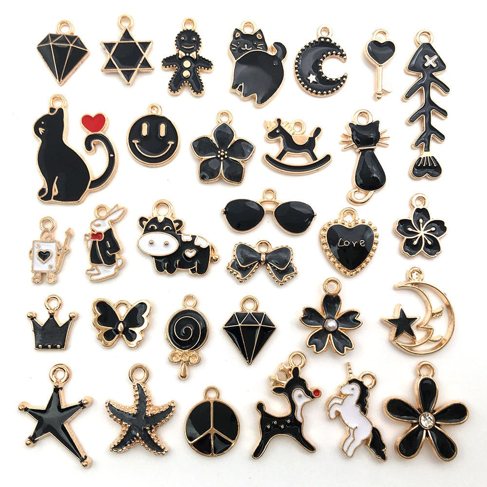 Zinc Alloy Drip Oil Jewelry Accessories for Bracelets, Necklaces, Pendants, Keychains Charms