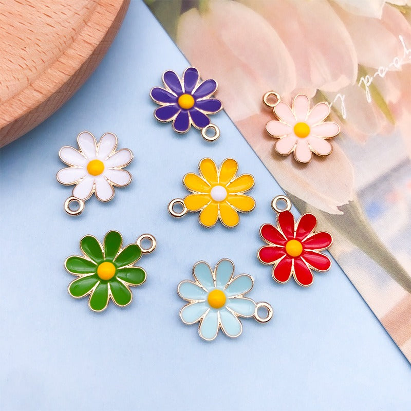 Oil-dripping Daisy alloy pendant accessory sunflower